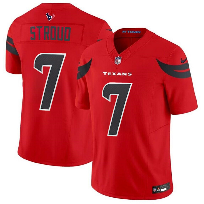 Men's Houston Texans #7 C.J. Stroud Red 2024 Alternate F.U.S.E Vapor Football Stitched Jersey